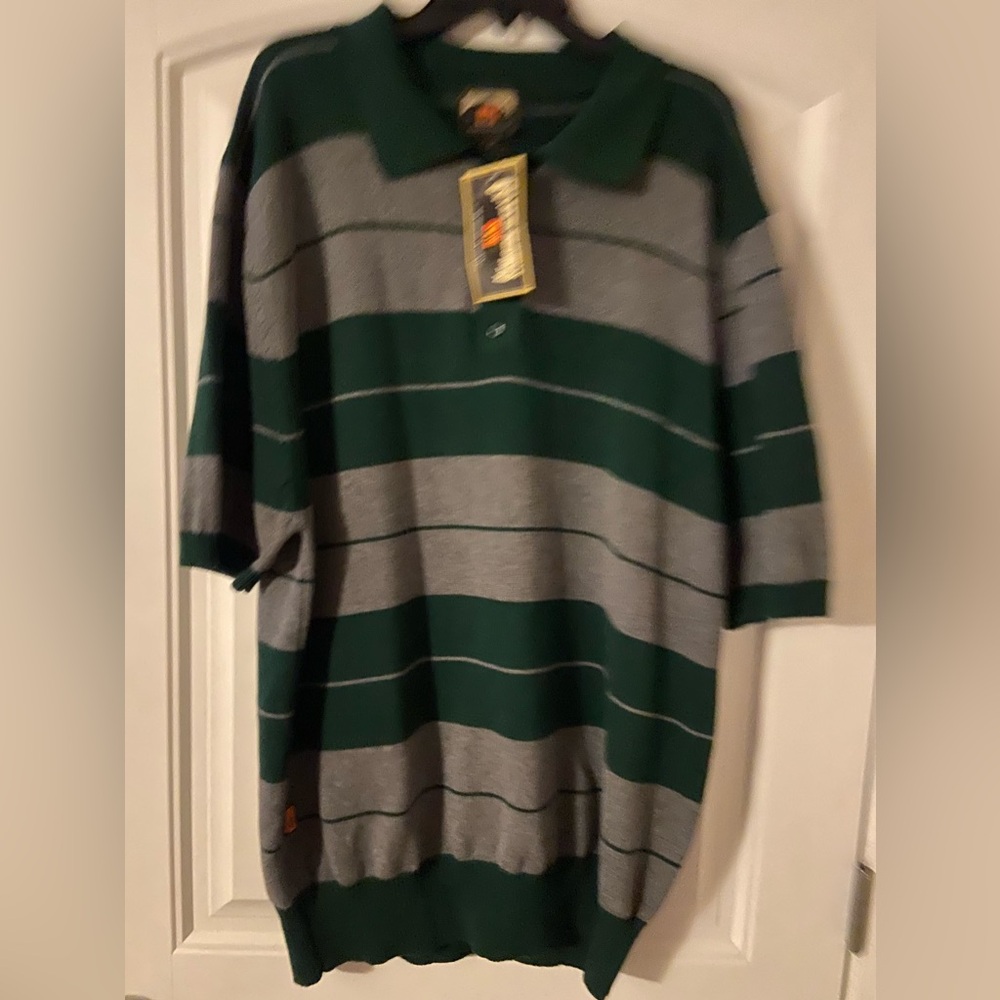 Men’s FB County Green and Gray “Charlie Brown” S/S  Pullover Sweater 2X NWT